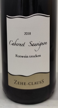 Zehe-Clauß Cabernet Sauvignon 2018, QbA Deutschland, Rotwein, trocken, 0,75l
